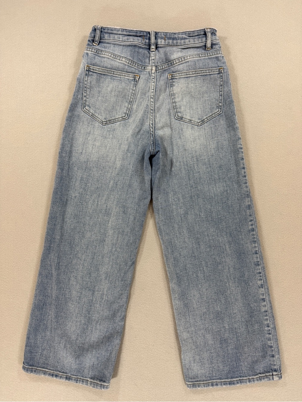 Free People Cropped Wide Leg Jeans Light Wash High Rise Button Fly Women’s 26 - Picture 11 of 12